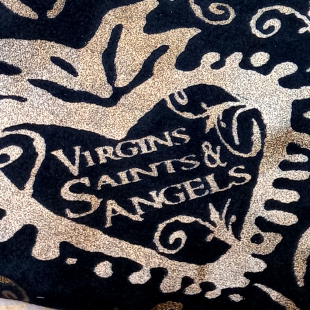 ✨ Virgins Saints & Angels Black & Gold Plush Pouch NEW! - Picture 4 of 12